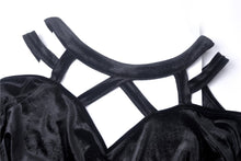 Load image into Gallery viewer, Black punk sexy velvet women dress DW287 - Gothlolibeauty