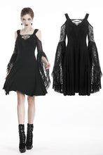 Load image into Gallery viewer, Gothic lace up chest dress with big lace sleeves DW289 - Gothlolibeauty