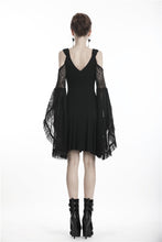 Load image into Gallery viewer, Gothic lace up chest dress with big lace sleeves DW289 - Gothlolibeauty