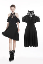 Load image into Gallery viewer, Gothic lady lacey lace up chest dress DW299 - Gothlolibeauty