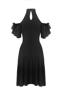 Gothic lady lacey lace up chest dress DW299 - Gothlolibeauty