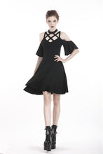 Load image into Gallery viewer, Punk off shoulder sexy dress with back lace up DW304 - Gothlolibeauty