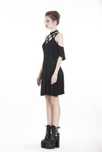 Load image into Gallery viewer, Punk off shoulder sexy dress with back lace up DW304 - Gothlolibeauty