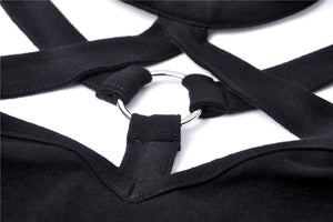 Punk sexy hollow belt dress DW307 - Gothlolibeauty