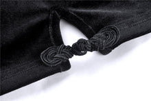 Load image into Gallery viewer, Black lady vintage lace up chest bodycon dress DW308 - Gothlolibeauty