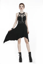 Load image into Gallery viewer, Punk dress with asymmetrical hem DW310 - Gothlolibeauty