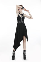 Load image into Gallery viewer, Punk dress with asymmetrical hem DW310 - Gothlolibeauty