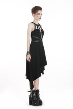 Load image into Gallery viewer, Punk dress with asymmetrical hem DW310 - Gothlolibeauty