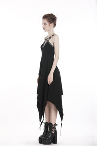 Punk metal V chest dress DW315 - Gothlolibeauty