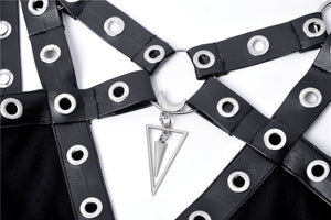 Punk metal V chest dress DW315 - Gothlolibeauty