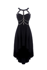 Punk metal chain tail dress DW316 - Gothlolibeauty