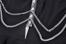 Load image into Gallery viewer, Punk metal chain tail dress DW316 - Gothlolibeauty