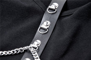 Punk metal chain tail dress DW316 - Gothlolibeauty