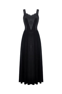 Gothic women maxi strap dress DW322 - Gothlolibeauty