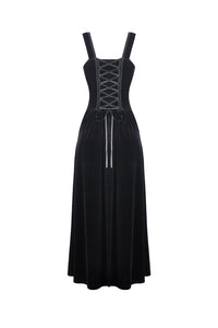 Gothic women maxi strap dress DW322 - Gothlolibeauty