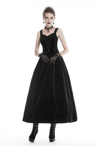 Gothic women maxi strap dress DW322 - Gothlolibeauty