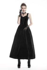 Gothic women maxi strap dress DW322 - Gothlolibeauty