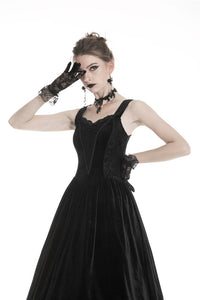 Gothic women maxi strap dress DW322 - Gothlolibeauty