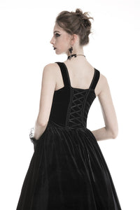Gothic women maxi strap dress DW322 - Gothlolibeauty