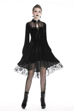 Load image into Gallery viewer, Black women velvet sexy goth dress DW325 - Gothlolibeauty