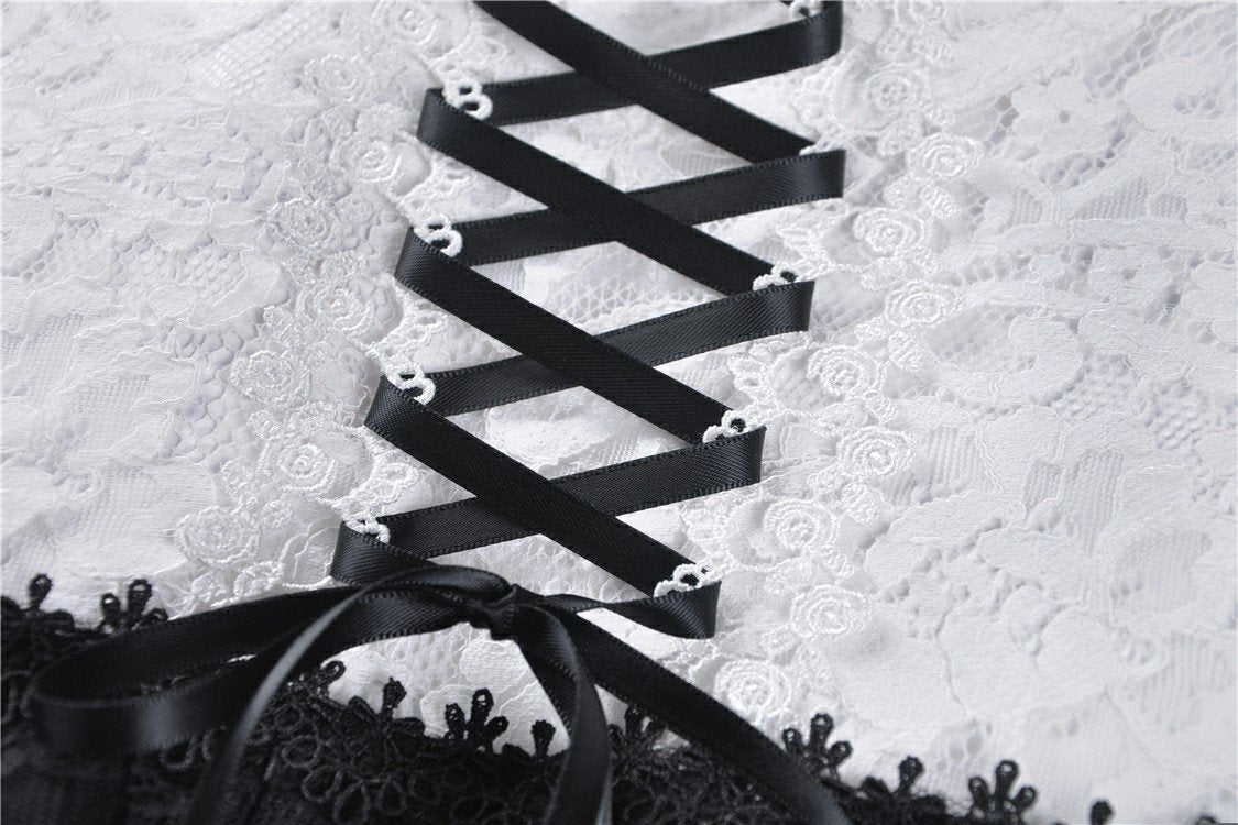 Cute goth outfits chiffon dress with white lace up chest DW328 DARK IN LOVE Cute goth outfits chiffon dress with white lace up chest DW328 DARK IN LOVE