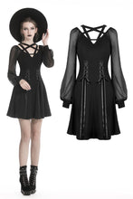 Load image into Gallery viewer, Black punk alternative star homecoming dresses DW330 - Gothlolibeauty