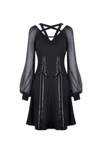 Load image into Gallery viewer, Black punk alternative star homecoming dresses DW330 - Gothlolibeauty