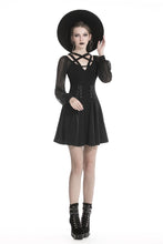 Load image into Gallery viewer, Black punk alternative star homecoming dresses DW330 - Gothlolibeauty