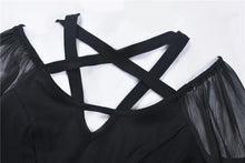 Load image into Gallery viewer, Black punk alternative star homecoming dresses DW330 - Gothlolibeauty