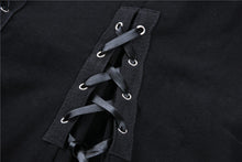 Load image into Gallery viewer, Black punk alternative star homecoming dresses DW330