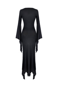 Gothic slashed maxi tight dress  DW332 - Gothlolibeauty