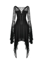Load image into Gallery viewer, Gothic lady hollow chest with flower dress with lacey sleeves DW342 - Gothlolibeauty