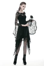 Load image into Gallery viewer, Gothic lady hollow chest with flower dress with lacey sleeves DW342 - Gothlolibeauty
