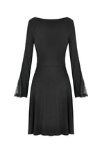 Load image into Gallery viewer, Women black prom dress with sexy lacey shoulders DW344 - Gothlolibeauty