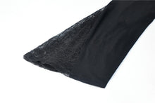 Load image into Gallery viewer, Women black prom dress with sexy lacey shoulders DW344 - Gothlolibeauty