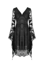 Load image into Gallery viewer, Gothic Japanese lace dress with kimono neck DW347