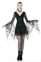 Load image into Gallery viewer, Gothic Japanese lace dress with kimono neck DW347