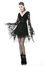 Load image into Gallery viewer, Gothic Japanese lace dress with kimono neck DW347