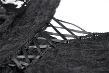 Load image into Gallery viewer, Gothic Japanese lace dress with kimono neck DW347