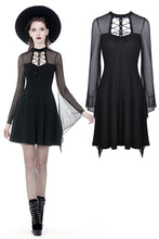 Load image into Gallery viewer, Punk mesh horn long sleeves midi dress  DW354 - Gothlolibeauty