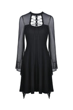 Load image into Gallery viewer, Punk mesh horn long sleeves midi dress  DW354 - Gothlolibeauty