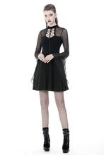 Load image into Gallery viewer, Punk mesh horn long sleeves midi dress  DW354 - Gothlolibeauty