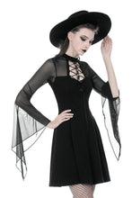 Load image into Gallery viewer, Punk mesh horn long sleeves midi dress  DW354 - Gothlolibeauty