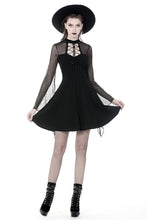 Load image into Gallery viewer, Punk mesh horn long sleeves midi dress  DW354 - Gothlolibeauty