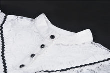 Load image into Gallery viewer, Ladies black lolita dress with white inverted triangle lace front  DW355
