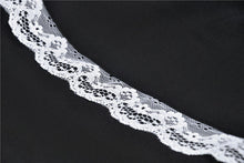 Load image into Gallery viewer, Ladies black lolita dress with white inverted triangle lace front  DW355