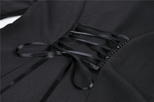 Load image into Gallery viewer, Ladies black lolita dress with white inverted triangle lace front  DW355