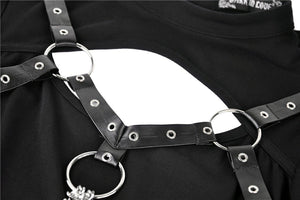 Punk chain long sleeves dress DW365 - Gothlolibeauty