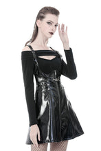 Load image into Gallery viewer, Punk shinning PU underbust strap dress DW367