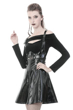 Load image into Gallery viewer, Punk shinning PU underbust strap dress DW367